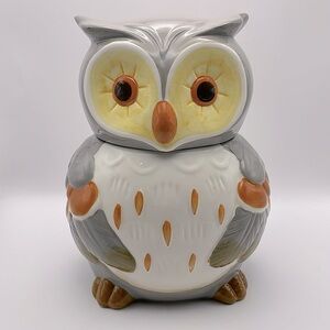 OWL!🦉 Marvin the Owl! Pier1 Imports, ceramic 2 piece cookie jar.